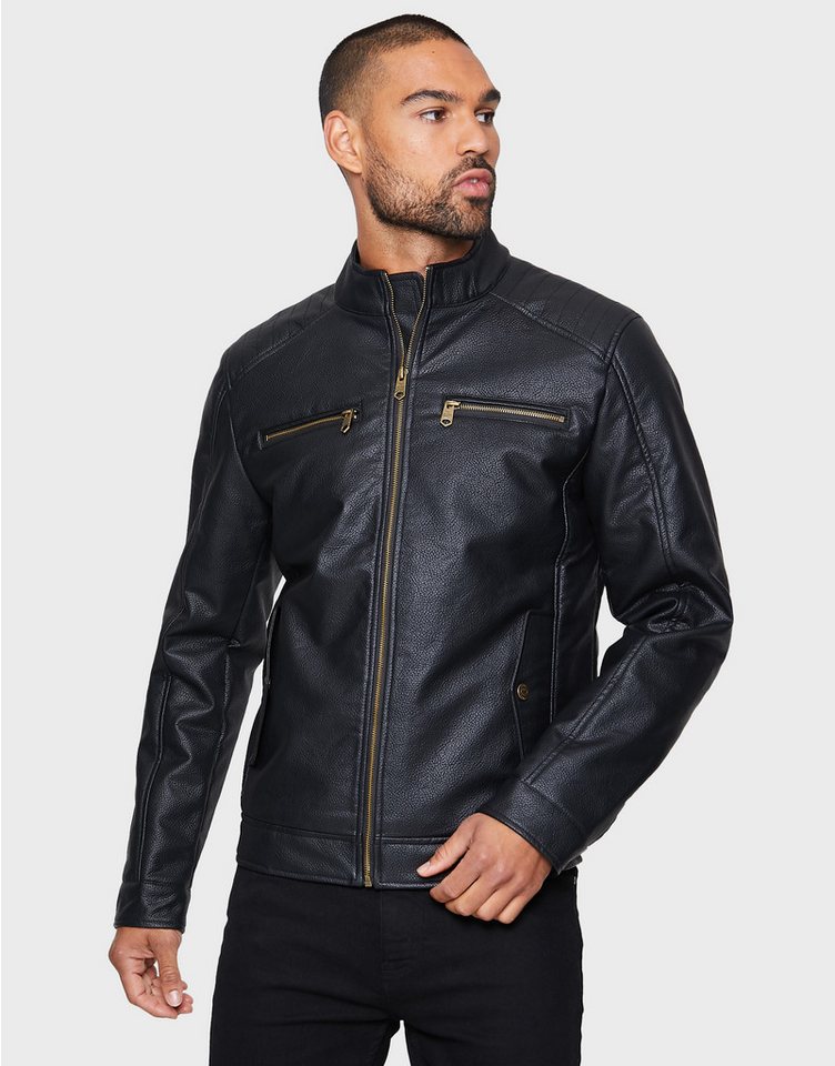 Threadbare Lederjacke Brewster in modernem Design von Threadbare