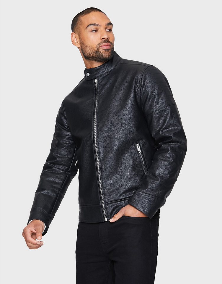 Threadbare Lederjacke Hawker im klassischen Design von Threadbare