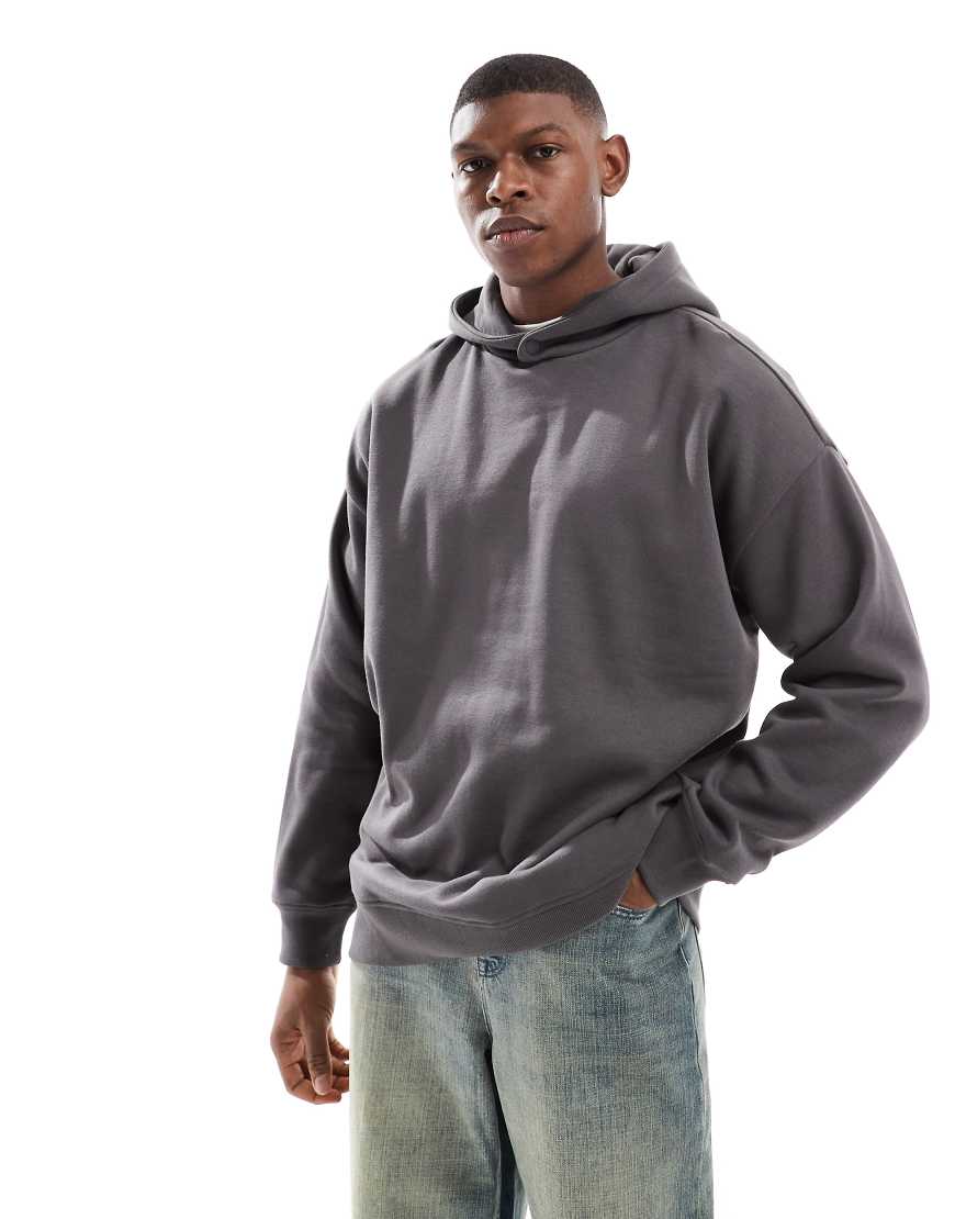 Threadbare - Oversize-Kapuzenpullover in Anthrazit-Grau Threadbare - Oversize-Kapuzenpullover in Anthrazit-Grau von Threadbare