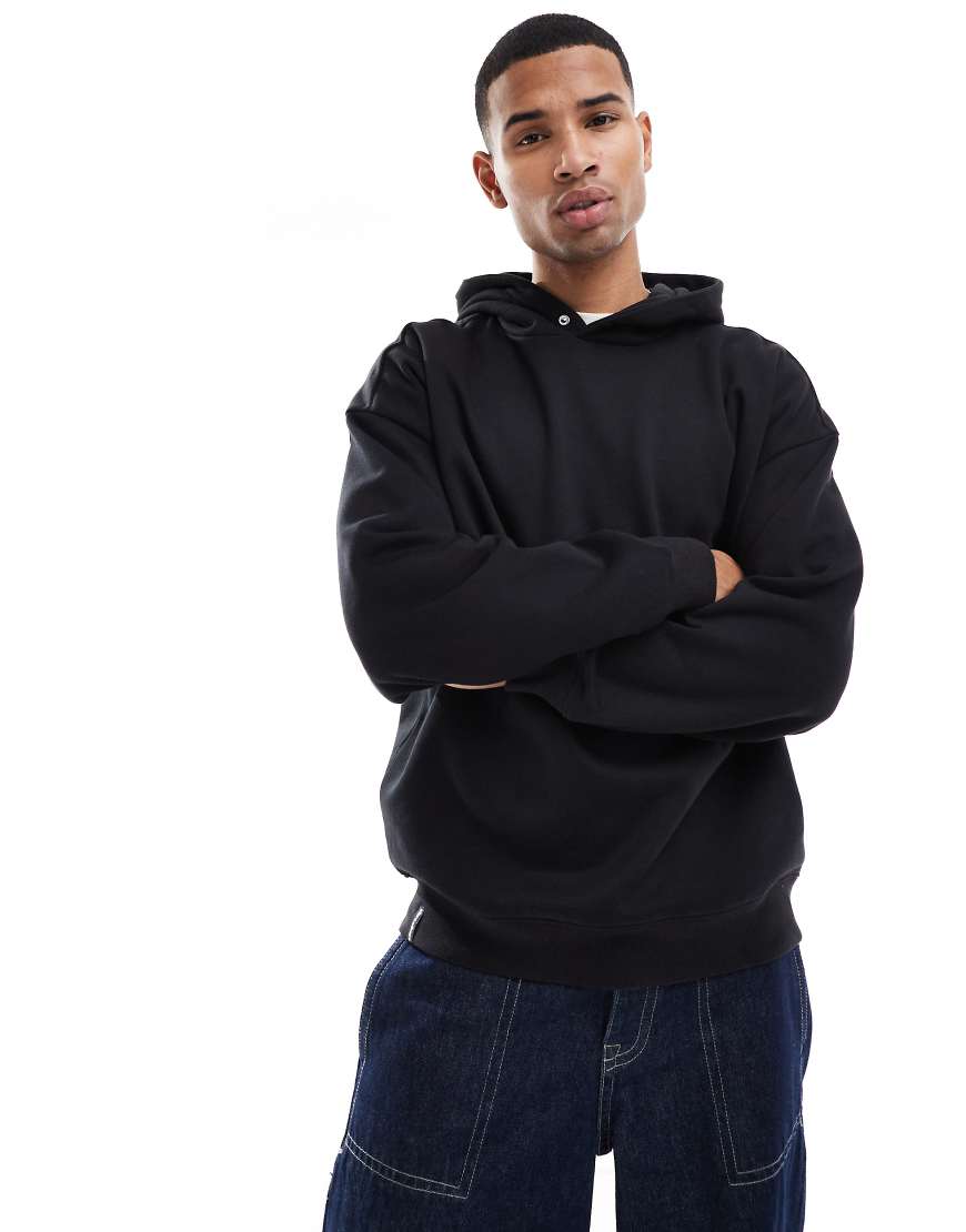Threadbare - Oversize-Kapuzenpullover in Schwarz Threadbare - Oversize-Kapuzenpullover in Schwarz von Threadbare