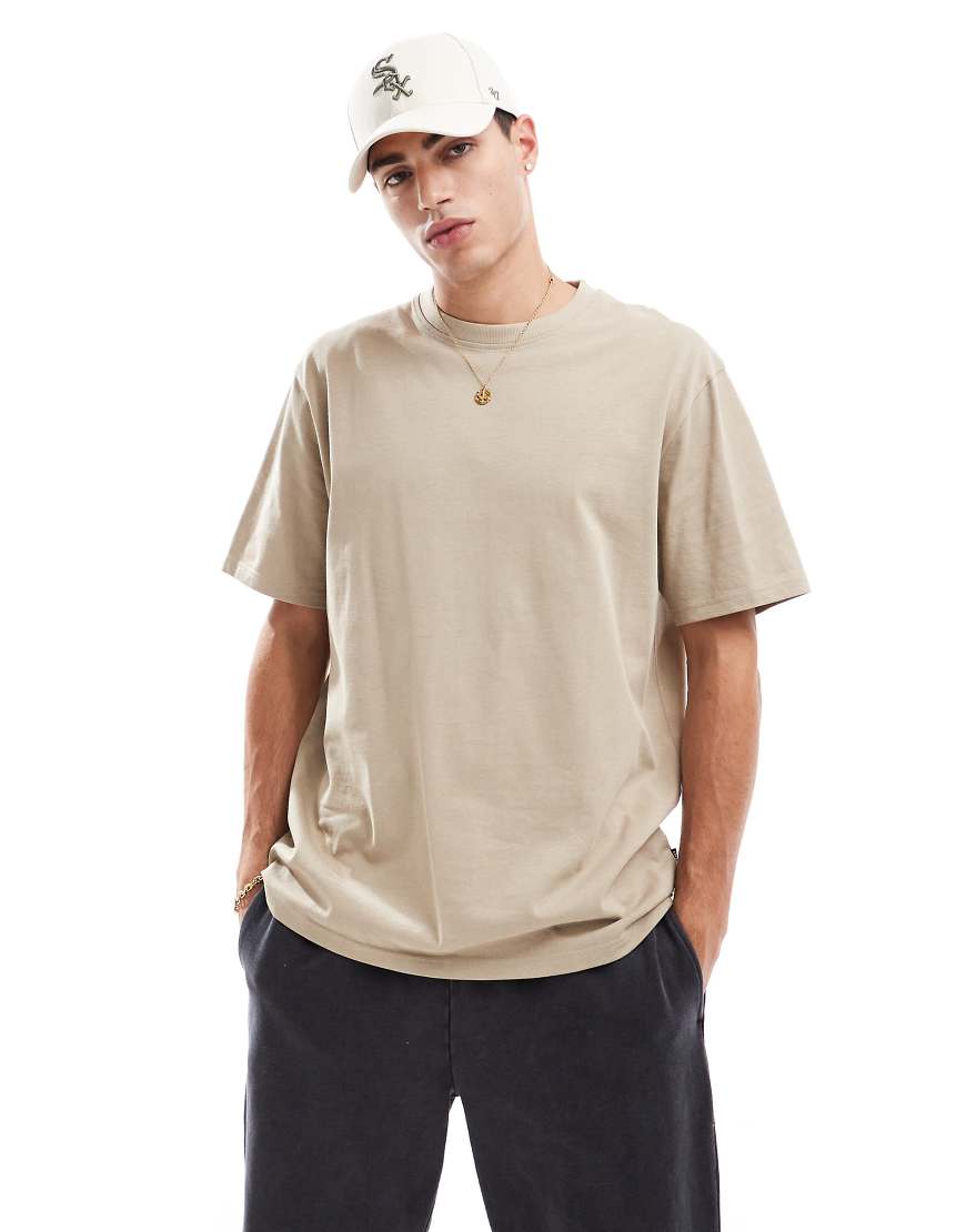 Threadbare - Oversize-T-Shirt in Beige-Neutral von Threadbare