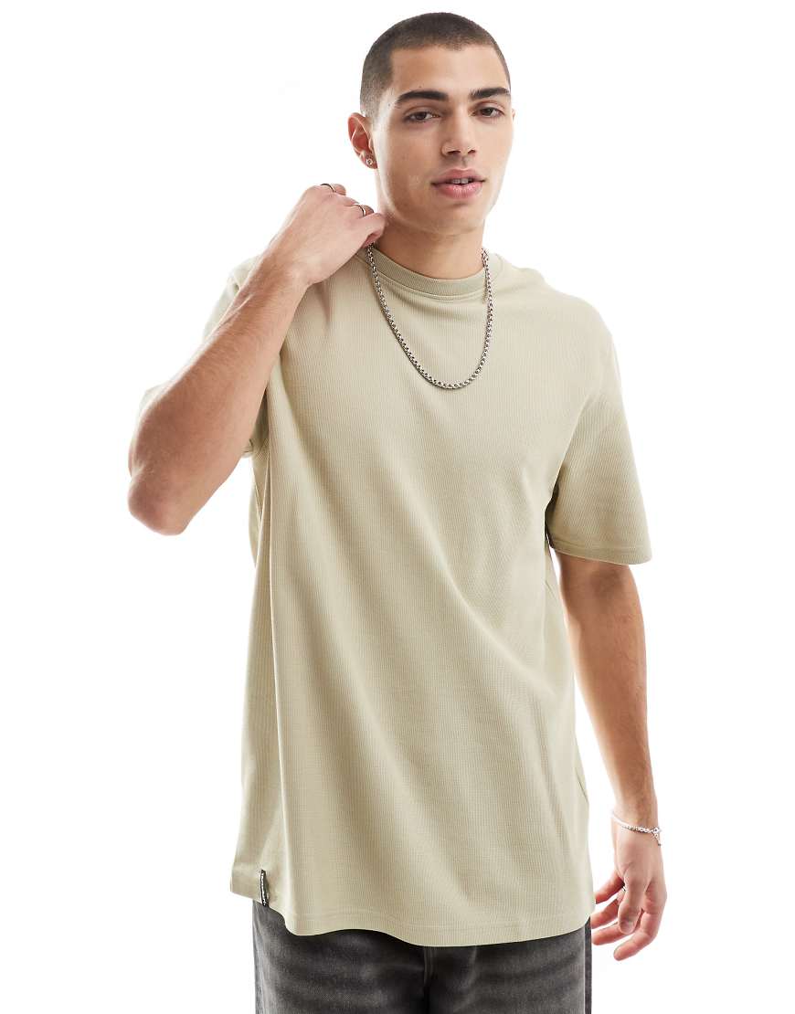 Threadbare - Oversize-T-Shirt in Stein-Neutral von Threadbare