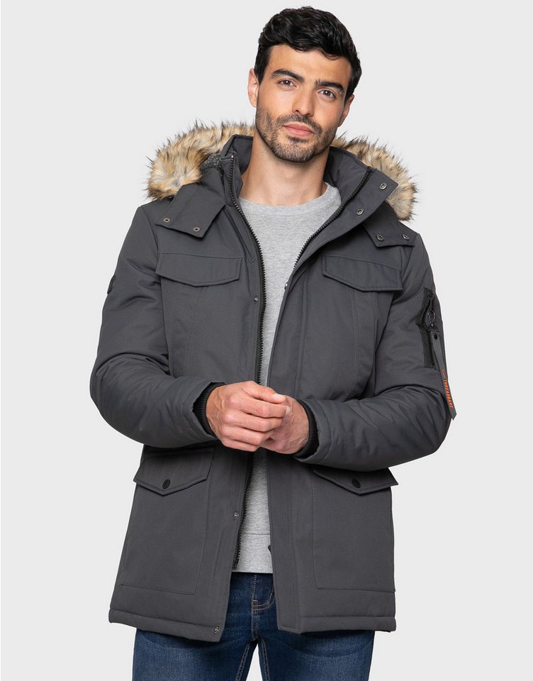 Threadbare Parka mit Kunstfell an der Kapuze von Threadbare