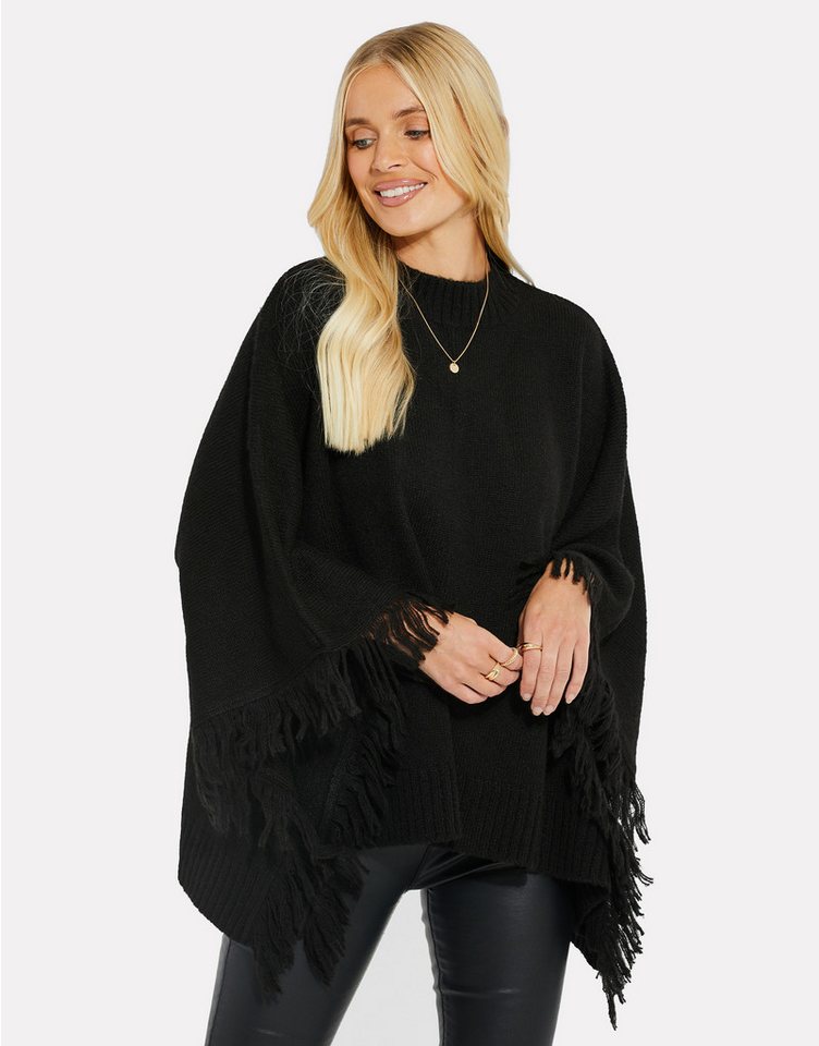 Threadbare Poncho (1-St) mit modischen Fransen von Threadbare