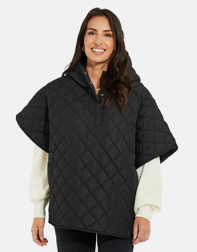 Threadbare Poncho Charlie mit hohem Kragen von Threadbare