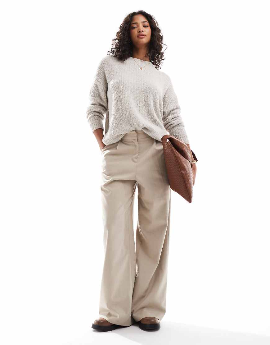 Threadbare - Pullover in Beige mit Rundhalsausschnitt-Neutral von Threadbare