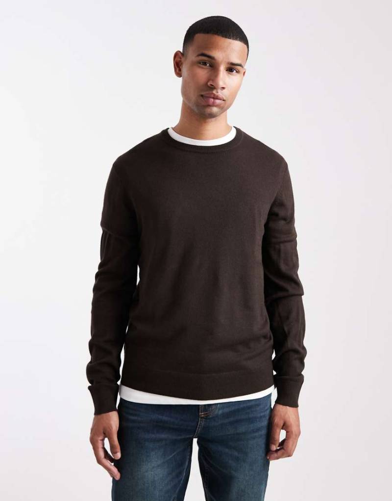 Threadbare - Pullover in Braun mit Rundhalsausschnitt von Threadbare