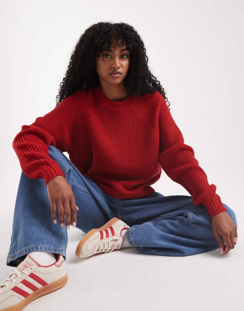 Threadbare - Pullover in Rot mit Rundhalsausschnitt von Threadbare