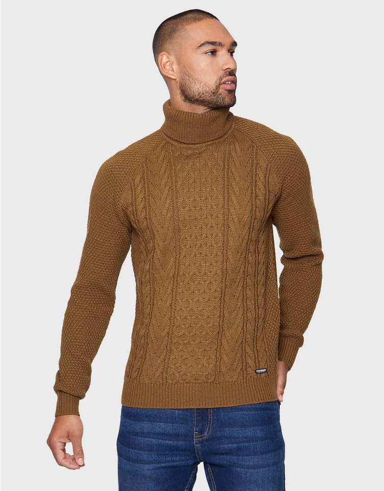Threadbare Rollkragenpullover Adrien mit schönen Strickmustern von Threadbare