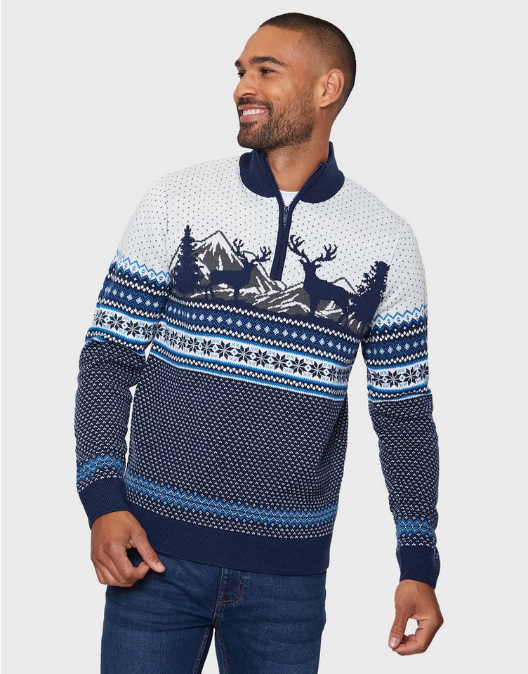 Threadbare Rollkragenpullover Polar (1-tlg) mit tollem Weihnachtsmotiv von Threadbare