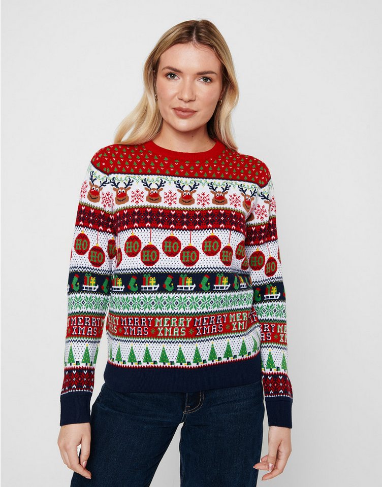 Threadbare Rundhalspullover (1-tlg) im weihnachtlichen Design von Threadbare