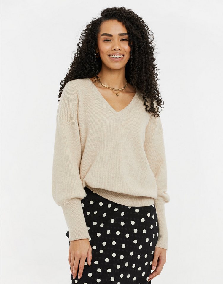 Threadbare Rundhalspullover (1-tlg) mit bequemem V-Ausschnitt von Threadbare