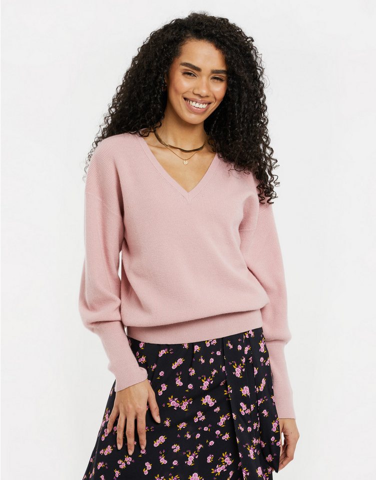 Threadbare Rundhalspullover (1-tlg) mit bequemem V-Ausschnitt von Threadbare