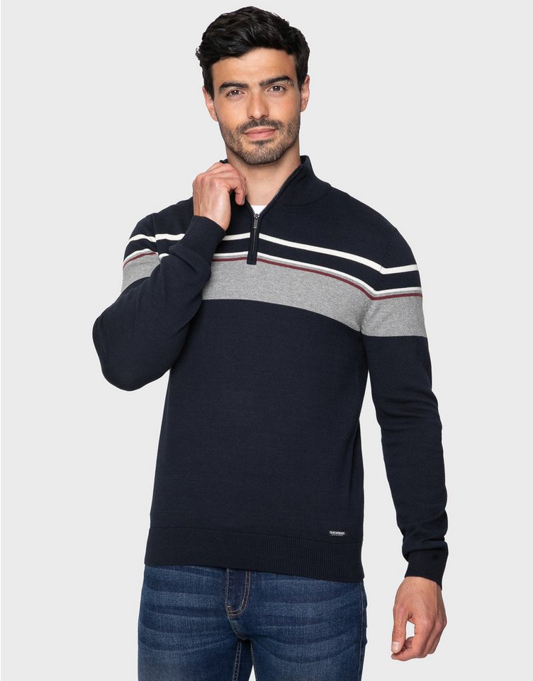 Threadbare Rundhalspullover Bradley im tollen Streifen-Design von Threadbare