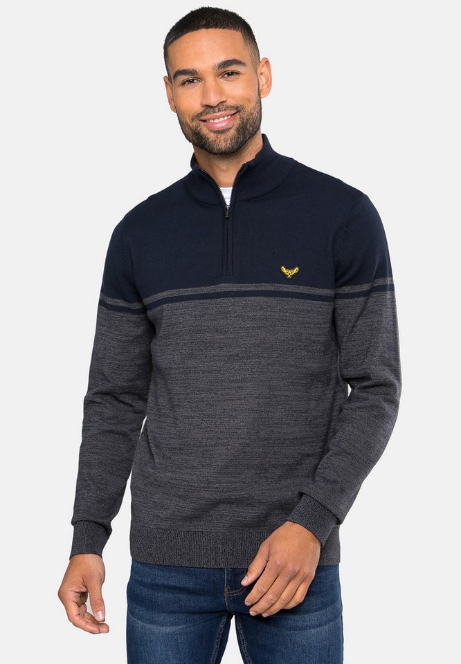 Threadbare Rundhalspullover Calahan (1-tlg) mit Reißverschluss am Kragen von Threadbare