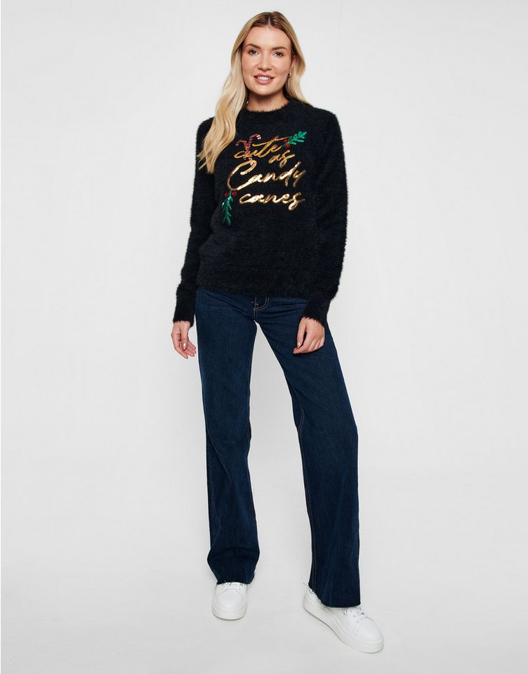 Threadbare Rundhalspullover Candy Canes (1-tlg) mit weihnachtlichem Motiv von Threadbare