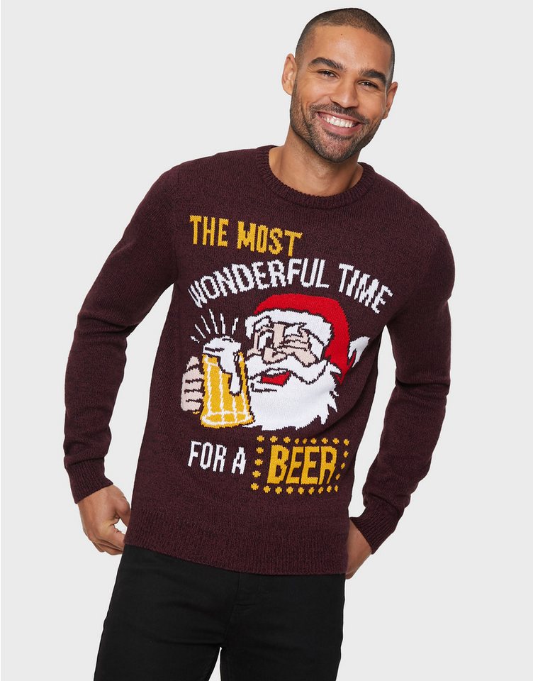 Threadbare Rundhalspullover Chug (1-tlg) mit tollem Weihnachts-Print von Threadbare