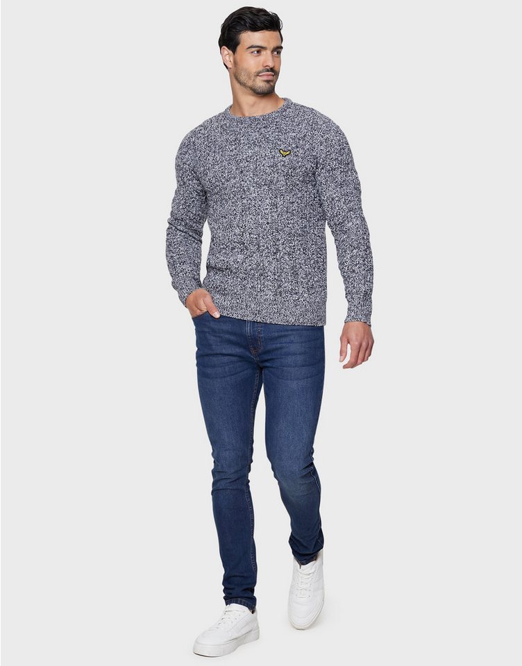 Threadbare Rundhalspullover Ely mit Zopfstrickmuster von Threadbare