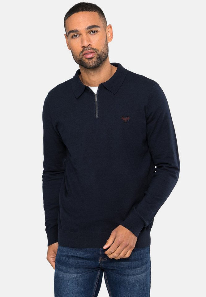 Threadbare Rundhalspullover Gelbek (1-tlg) mit Reißverschluss am Kragen von Threadbare