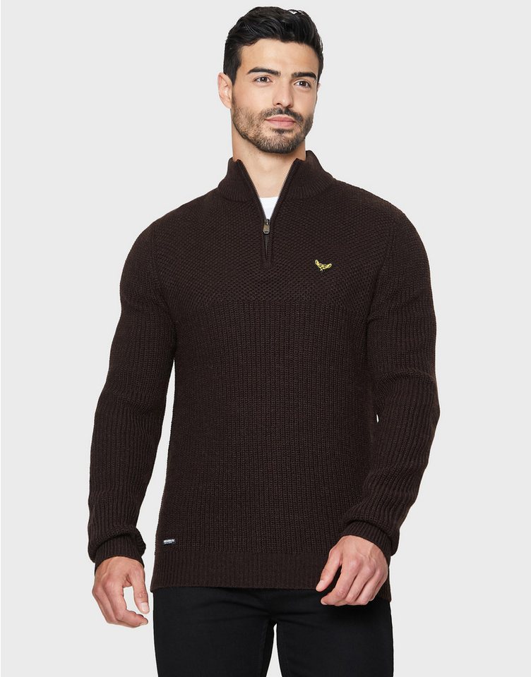 Threadbare Rundhalspullover Helvellyn (1-tlg) mit Reißverschluss am Kragen von Threadbare