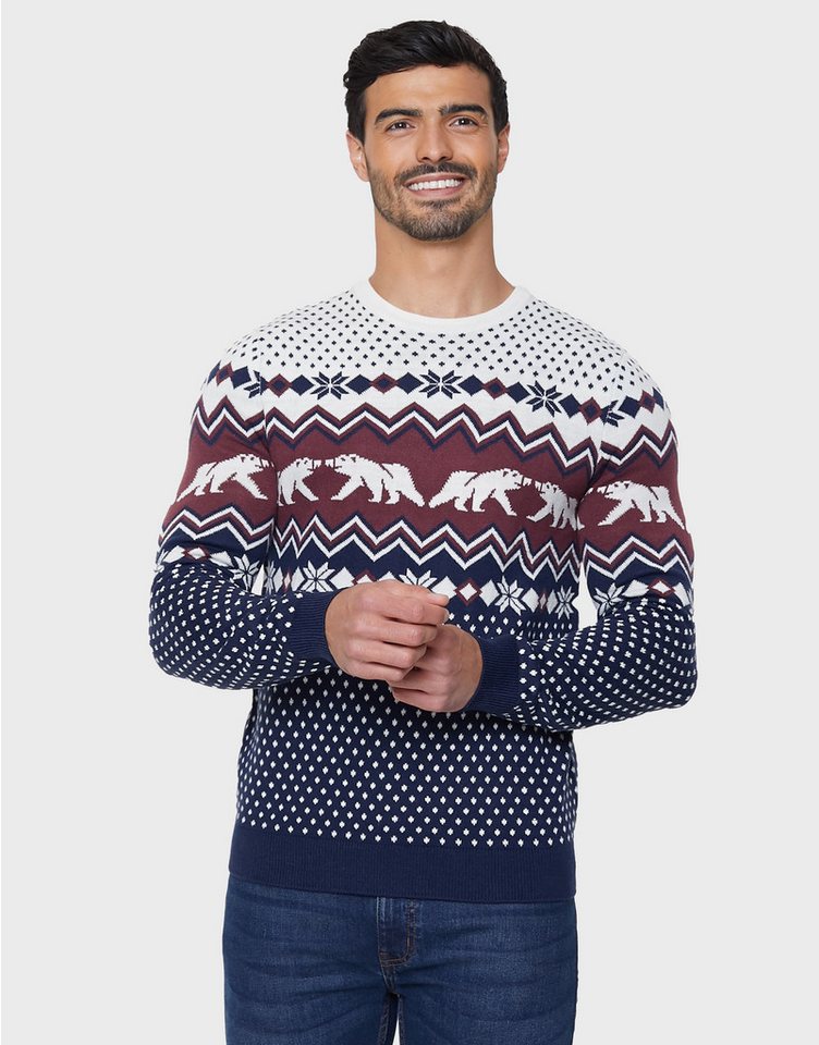 Threadbare Rundhalspullover Polar Walk (1-tlg) im tollen Weihnachts-Look von Threadbare