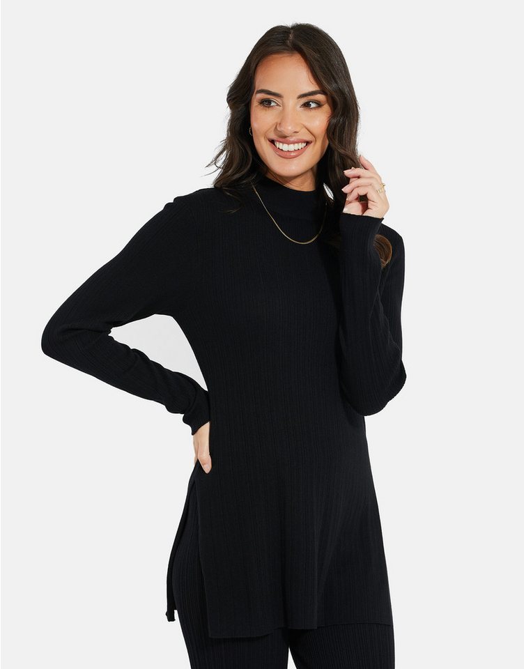 Threadbare Rundhalspullover THB Brad Rib Jumper (1-tlg) mit langem Schnitt von Threadbare