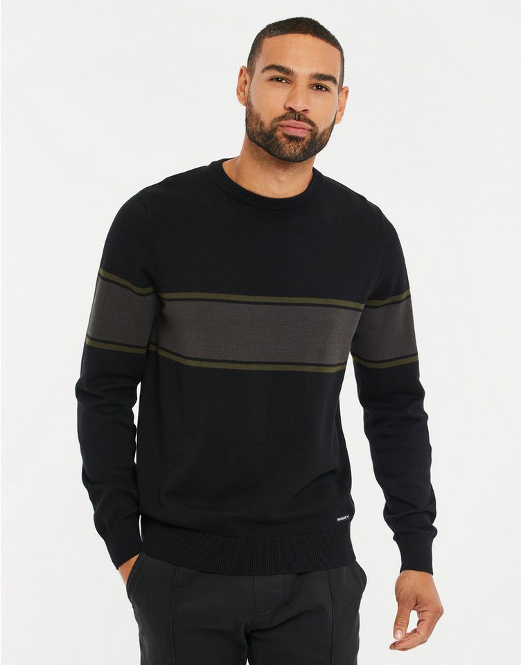 Threadbare Rundhalspullover THB Jumper Crew Greenwich im tollen Streifen-Design von Threadbare