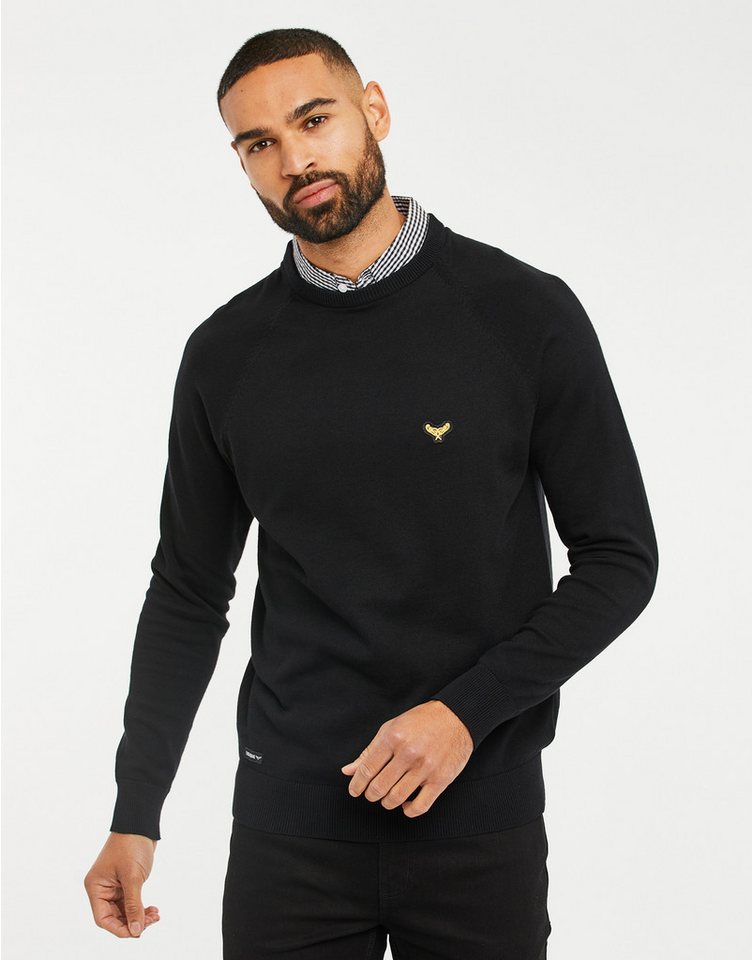 Threadbare Rundhalspullover THB Jumper Pecan mit integriertem Kragen von Threadbare