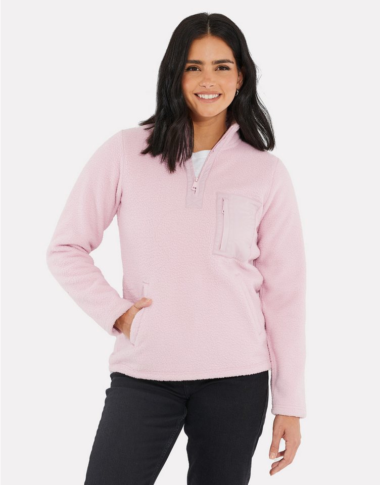 Threadbare Rundhalspullover THB Pharell 1/4 Zip Fleece (1-tlg) Half Zip Kragen von Threadbare