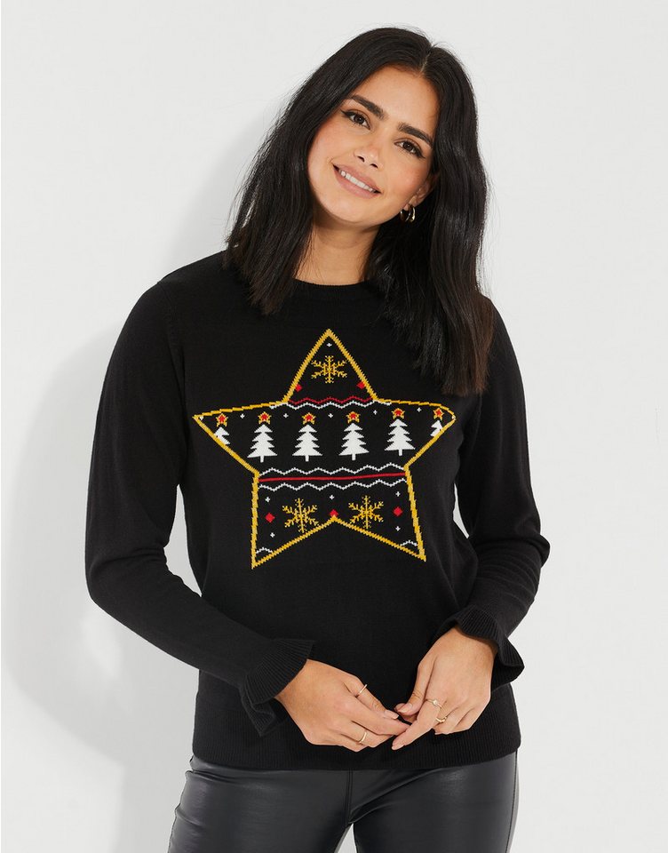 Threadbare Rundhalspullover THB Xmas (1-tlg) mit weihnachtlichem Motiv von Threadbare