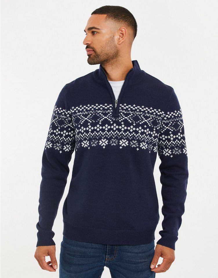 Threadbare Rundhalspullover THB Xmas Jumper Colorado (1-tlg) mit praktischem Halfzip von Threadbare