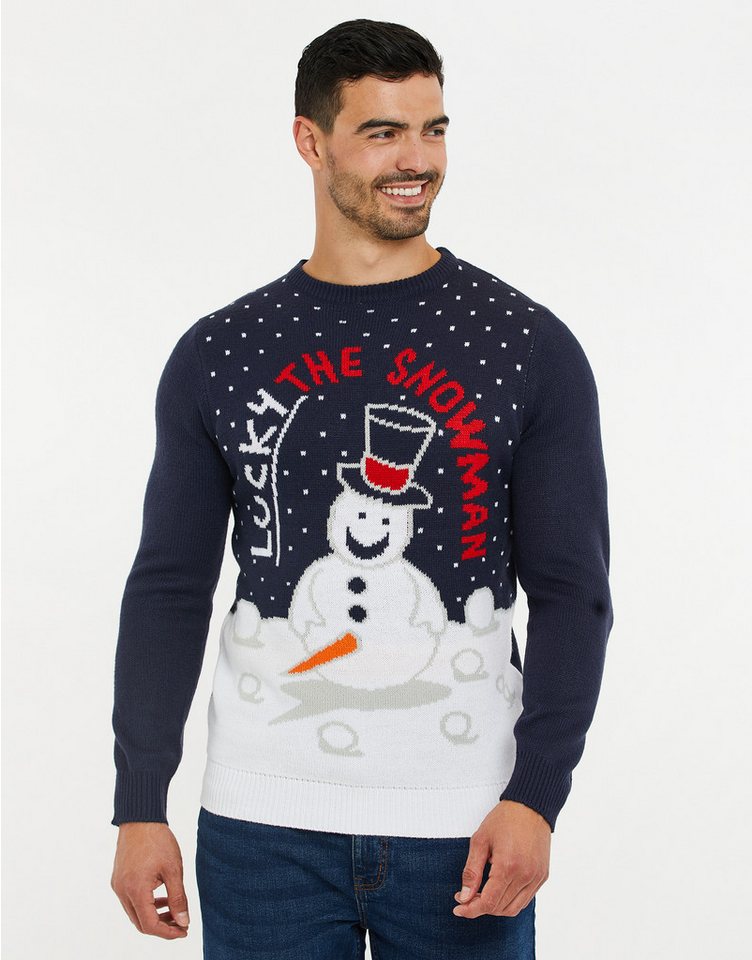 Threadbare Rundhalspullover THB Xmas Jumper Helsinki mit winterlichem Motiv von Threadbare