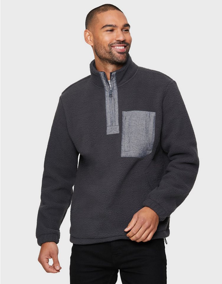 Threadbare Rundhalspullover THBBorg (1-tlg) mit praktischem Halfzip von Threadbare
