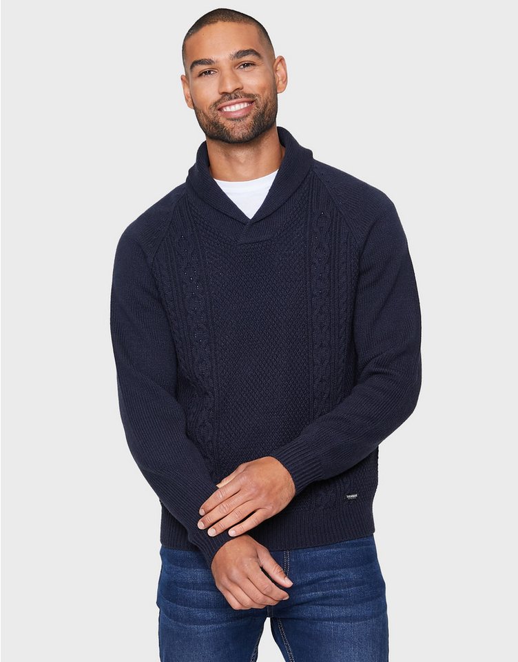 Threadbare Rundhalspullover Trojan (1-tlg) mit Ausschnitt von Threadbare