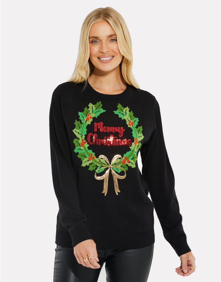 Threadbare Rundhalspullover im weihnachtlichen Design von Threadbare