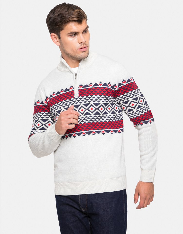 Threadbare Rundhalspullover im winterlichen Design von Threadbare