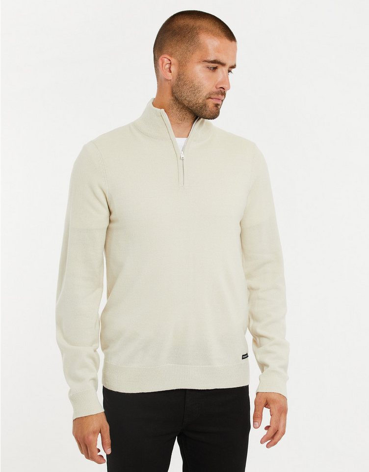 Threadbare Rundhalspullover mit Reißverschluss am Kragen von Threadbare