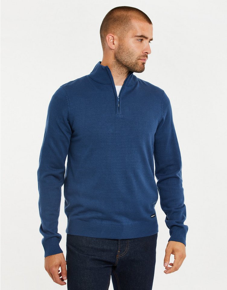 Threadbare Rundhalspullover mit Reißverschluss am Kragen Threadbare Rundhalspullover mit Reißverschluss am Kragen von Threadbare