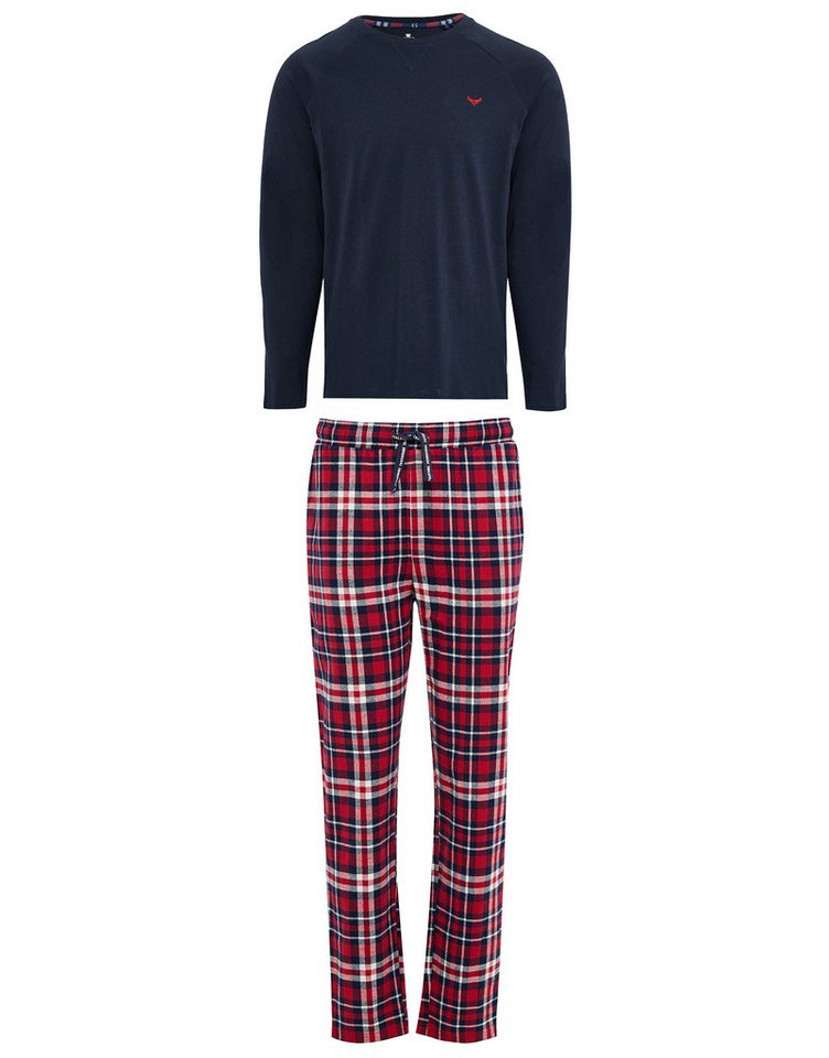 Threadbare Schlafanzug Flint PJ Set (2 tlg) im tollen Karo-Design von Threadbare