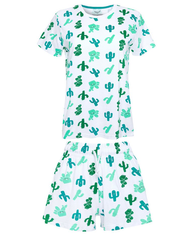 Threadbare Schlafanzug Skye S/S top and Short PJ set (1 tlg) mit tollem Kaktus-Print von Threadbare