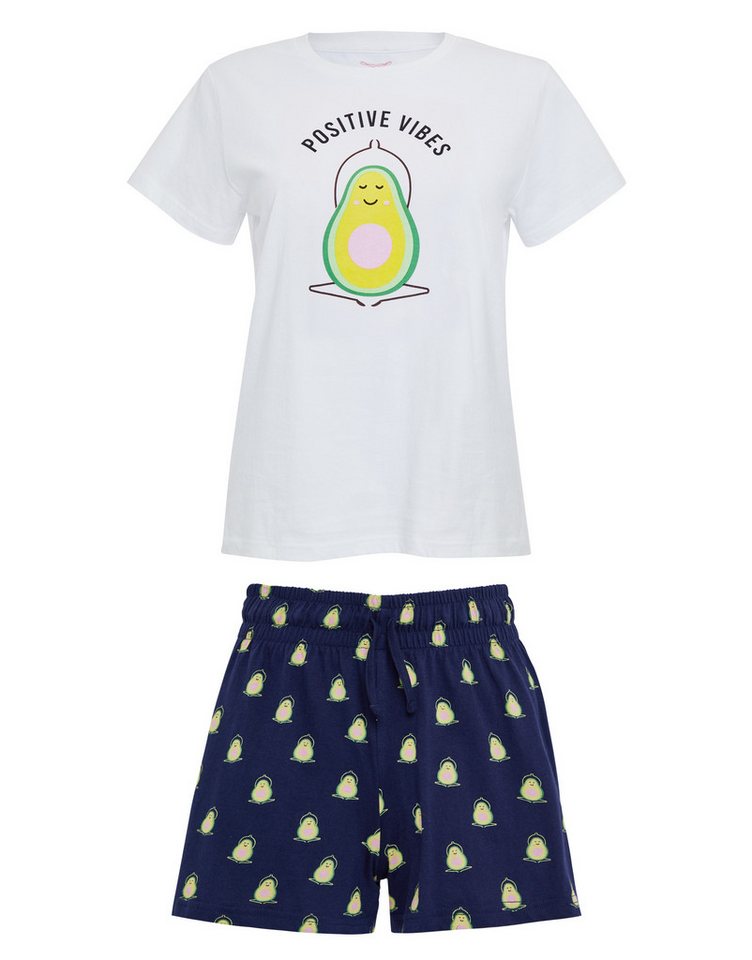 Threadbare Schlafanzug THB Ladies Zen (1 tlg) mit tollen Avocado-Prints von Threadbare