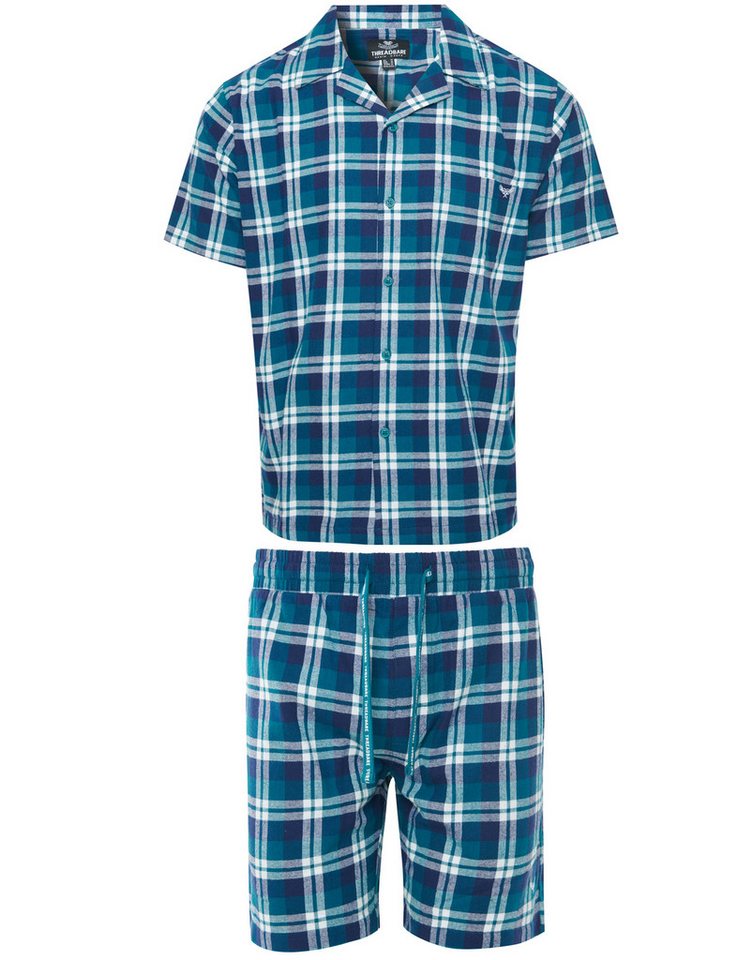 Threadbare Schlafanzug Temple PJ Set mit Karo-Muster von Threadbare