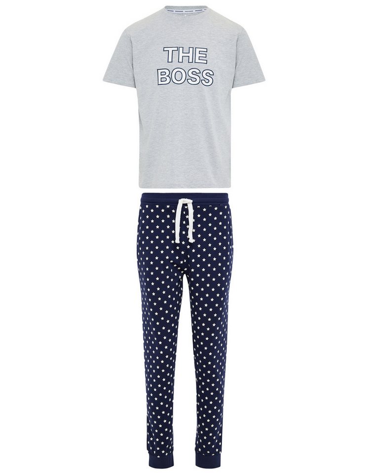 Threadbare Schlafanzug mit coolem Frontprint von Threadbare