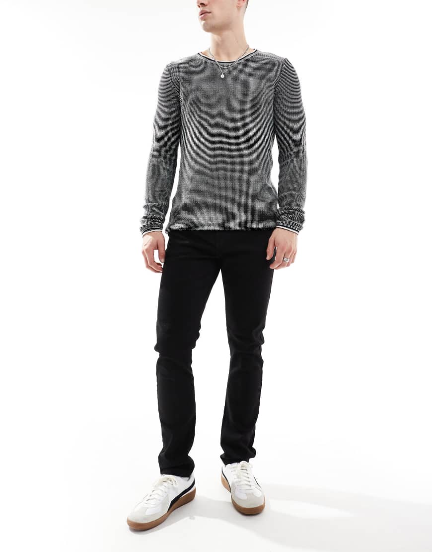 Threadbare - Schmal geschnittene Jeans in Schwarz von Threadbare