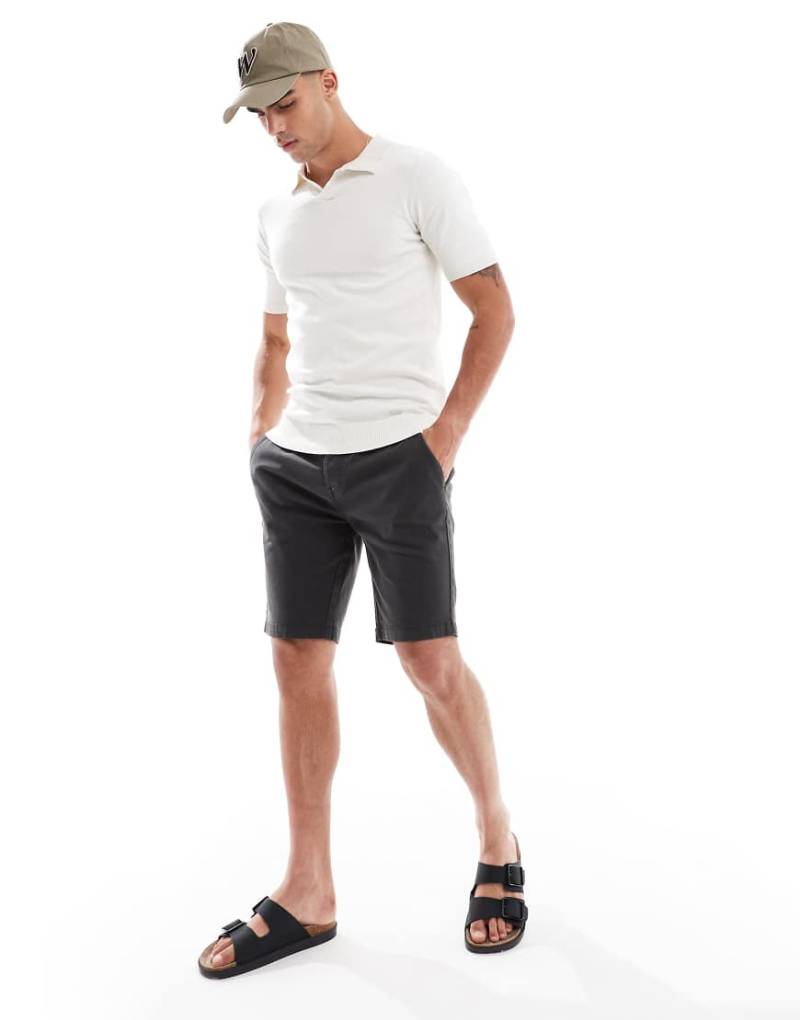 Threadbare - Shorts aus Webstoff mit hohem Baumwollanteil in Tannengrün von Threadbare