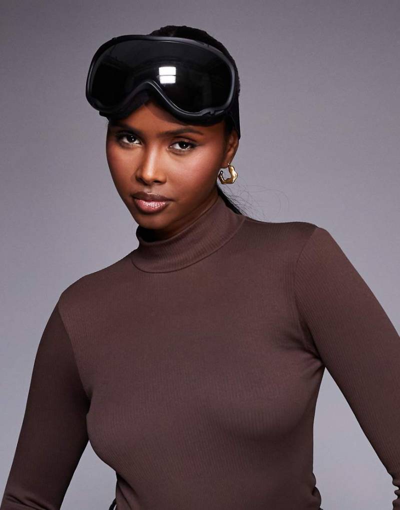 Threadbare - Ski - Skibrille in Schwarz mit schwarzem Rahmen von Threadbare