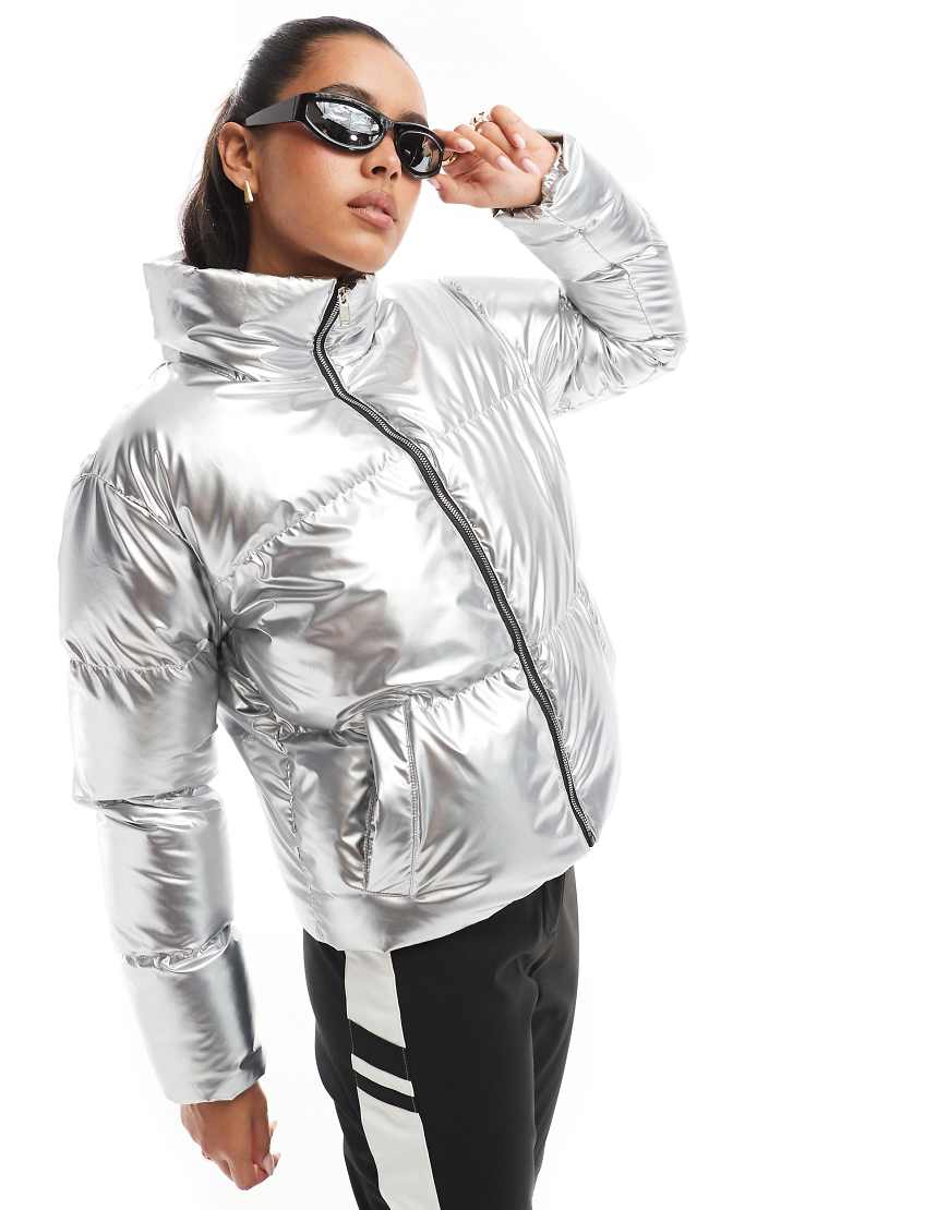 Threadbare - Ski - Steppjacke in Silber Threadbare - Ski - Steppjacke in Silber von Threadbare