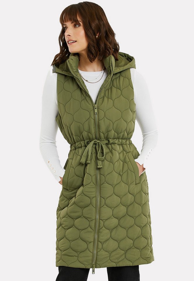 Threadbare Softshellweste (1-tlg) mit langem Schnitt und Kapuze von Threadbare