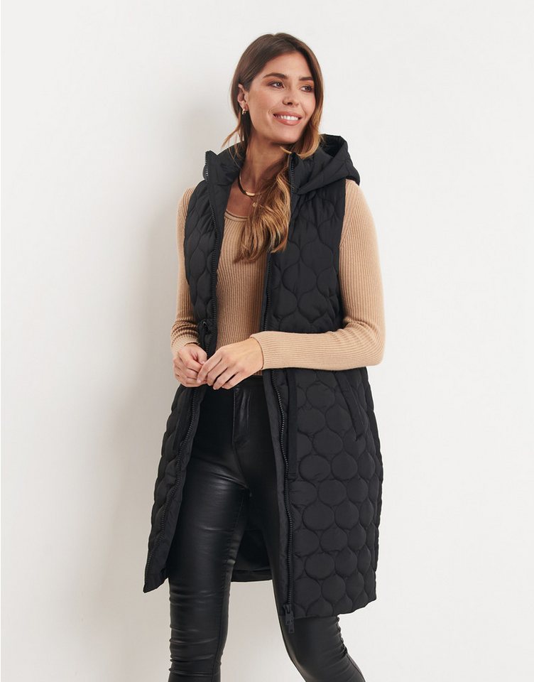 Threadbare Softshellweste (1-tlg) mit langem Schnitt und Kapuze von Threadbare