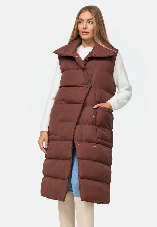 Threadbare Softshellweste THB Reflex Longline Puffer Gilet (1-tlg) mit langem Schnitt von Threadbare